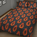 Exotic Papaya Pattern Print Quilt Bed Set