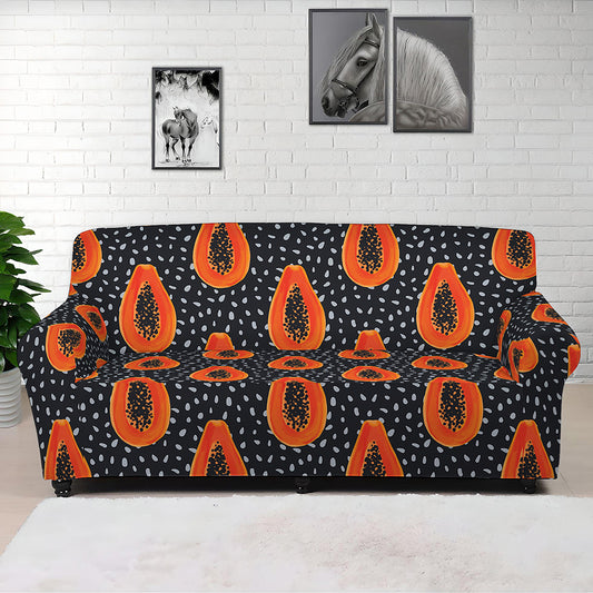 Exotic Papaya Pattern Print Sofa Cover