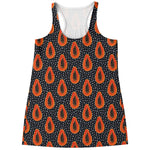 Exotic Papaya Pattern Print Women's Racerback Tank Top
