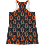 Exotic Papaya Pattern Print Women's Racerback Tank Top
