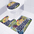 Exotic Patchwork Pattern Print 3 Piece Bath Mat Set