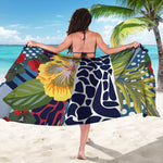 Exotic Patchwork Pattern Print Beach Sarong Wrap