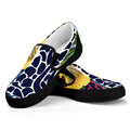 Exotic Patchwork Pattern Print Black Slip On Sneakers