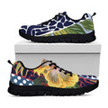 Exotic Patchwork Pattern Print Black Running Shoes