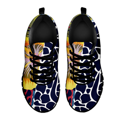 Exotic Patchwork Pattern Print Black Sneakers