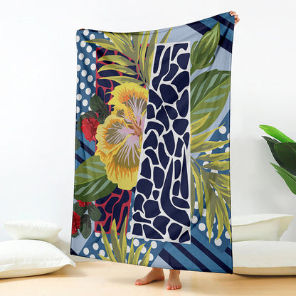 Exotic Patchwork Pattern Print Blanket