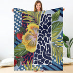 Exotic Patchwork Pattern Print Blanket