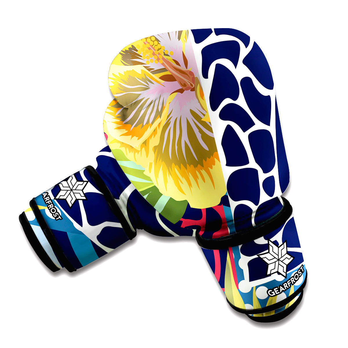 Exotic Patchwork Pattern Print Boxing Gloves