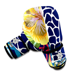 Exotic Patchwork Pattern Print Boxing Gloves