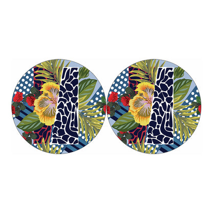 Exotic Patchwork Pattern Print Car Coasters