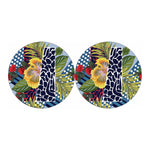 Exotic Patchwork Pattern Print Car Coasters