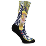 Exotic Patchwork Pattern Print Crew Socks