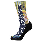 Exotic Patchwork Pattern Print Crew Socks