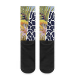 Exotic Patchwork Pattern Print Crew Socks