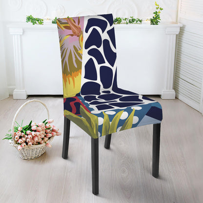 Exotic Patchwork Pattern Print Dining Chair Slipcover