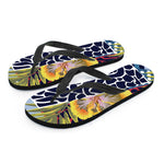 Exotic Patchwork Pattern Print Flip Flops
