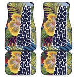 Exotic Patchwork Pattern Print Front and Back Car Floor Mats