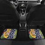 Exotic Patchwork Pattern Print Front and Back Car Floor Mats