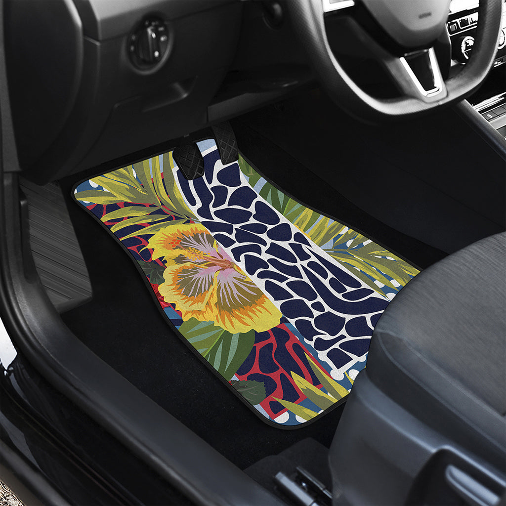 Exotic Patchwork Pattern Print Front and Back Car Floor Mats