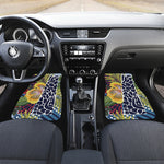Exotic Patchwork Pattern Print Front Car Floor Mats
