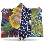 Exotic Patchwork Pattern Print Hooded Blanket