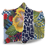 Exotic Patchwork Pattern Print Hooded Blanket