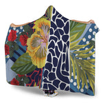 Exotic Patchwork Pattern Print Hooded Blanket