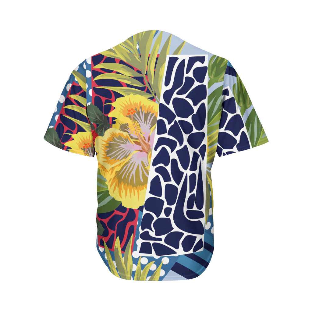 Exotic Patchwork Pattern Print Men's Baseball Jersey