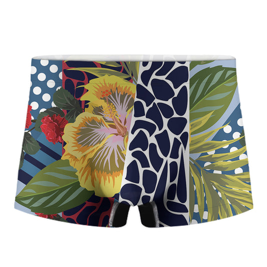 Exotic Patchwork Pattern Print Men's Boxer Briefs