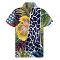 Exotic Patchwork Pattern Print Men's Short Sleeve Shirt