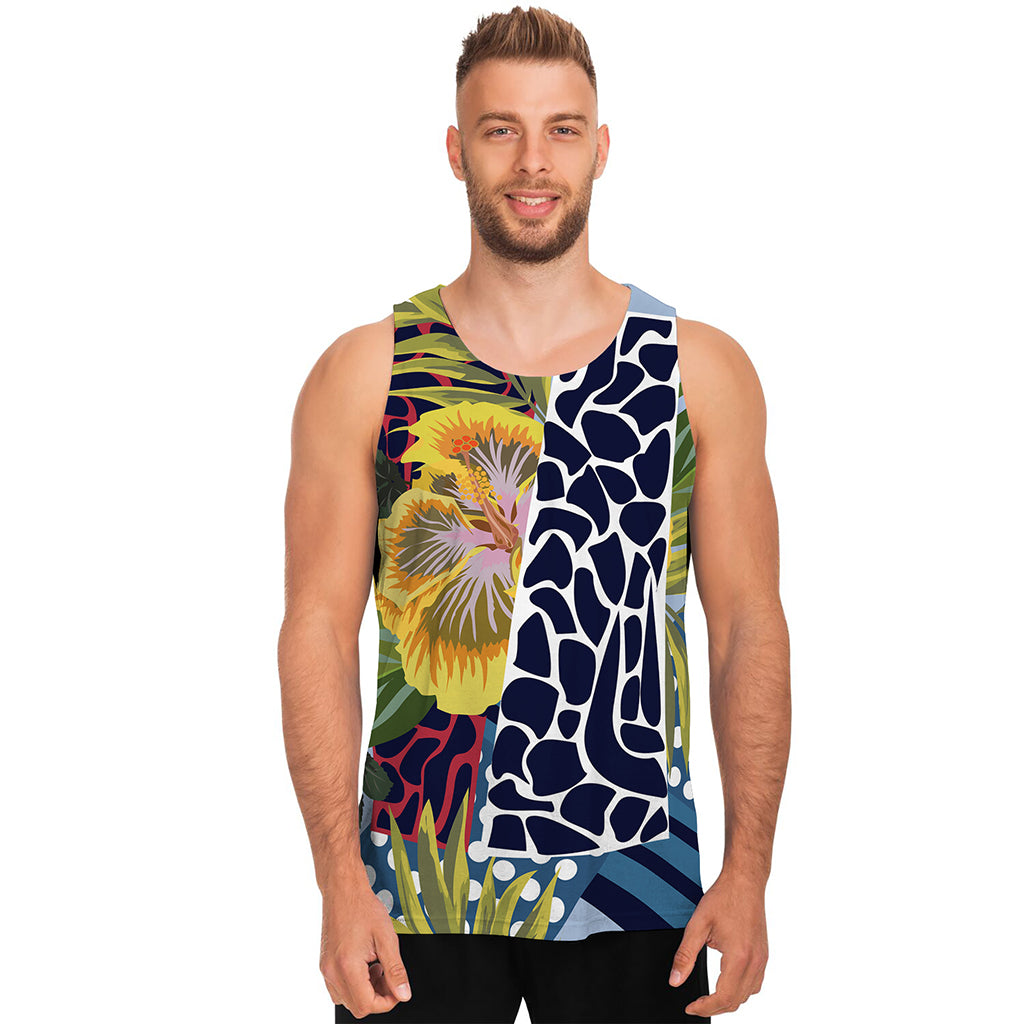 Exotic Patchwork Pattern Print Men's Tank Top
