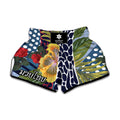 Exotic Patchwork Pattern Print Muay Thai Boxing Shorts