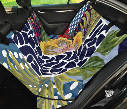 Exotic Patchwork Pattern Print Pet Car Back Seat Cover