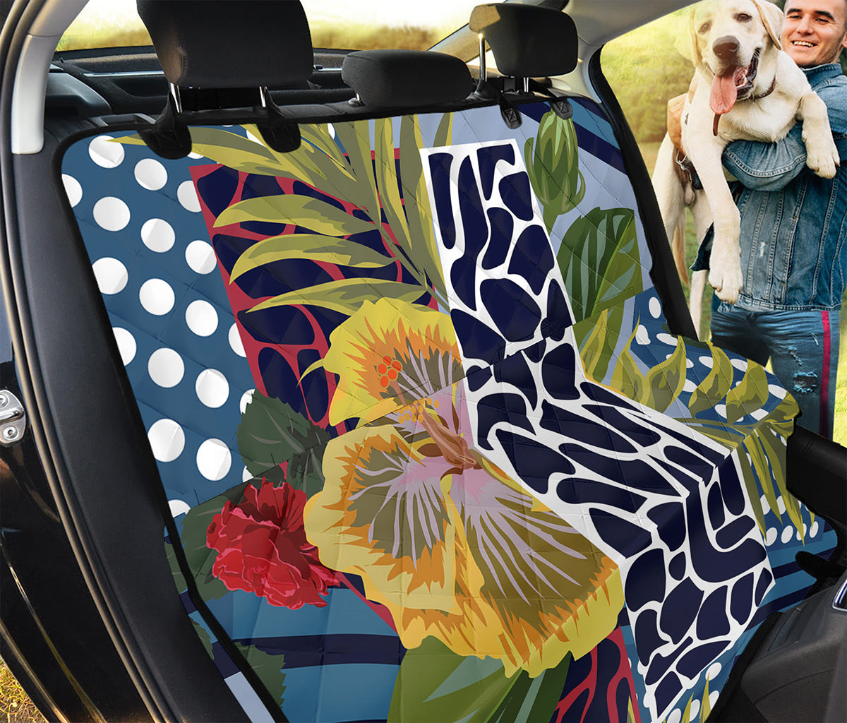 Exotic Patchwork Pattern Print Pet Car Back Seat Cover