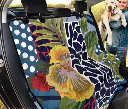 Exotic Patchwork Pattern Print Pet Car Back Seat Cover