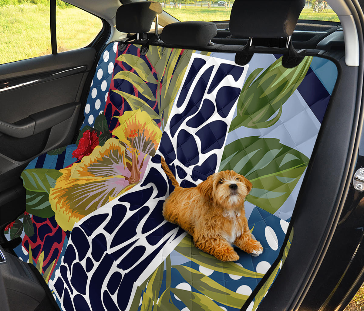 Exotic Patchwork Pattern Print Pet Car Back Seat Cover