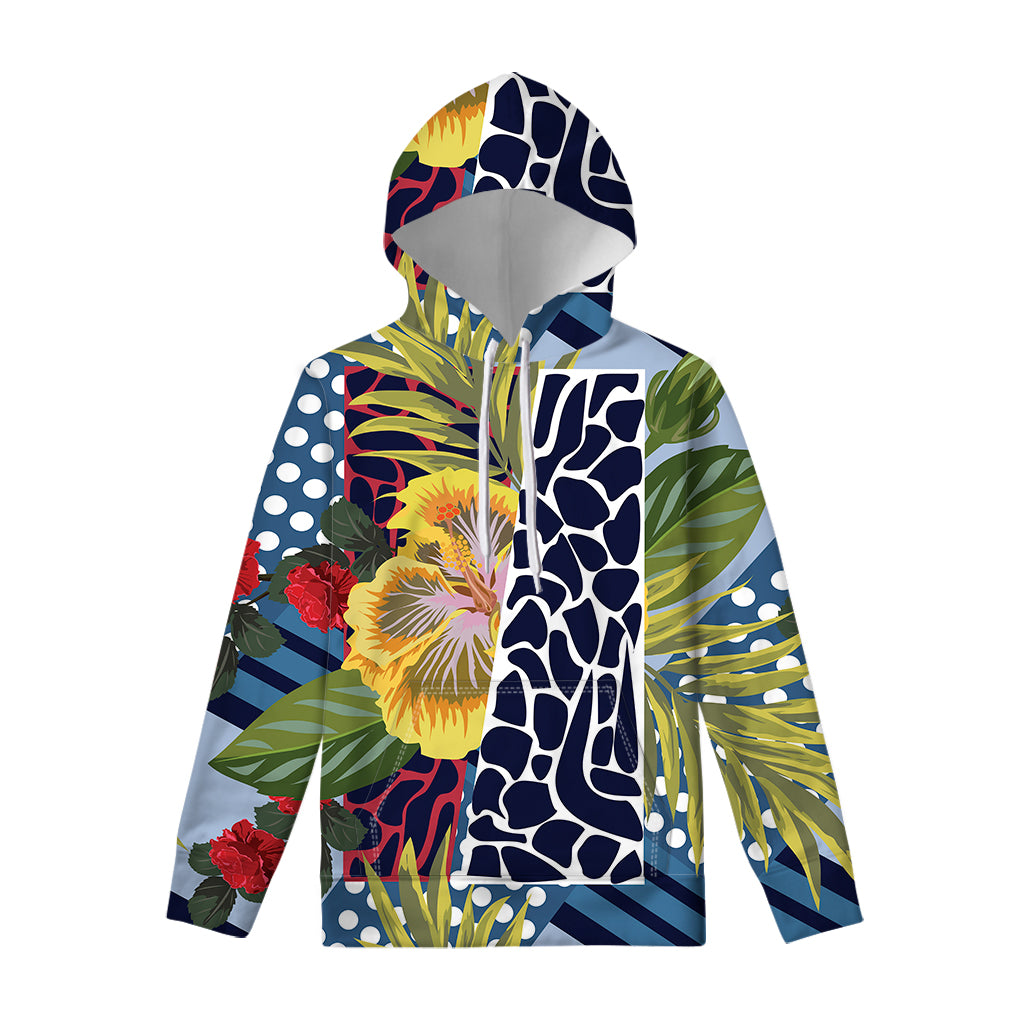 Exotic Patchwork Pattern Print Pullover Hoodie
