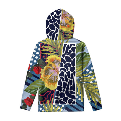 Exotic Patchwork Pattern Print Pullover Hoodie