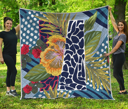 Exotic Patchwork Pattern Print Quilt