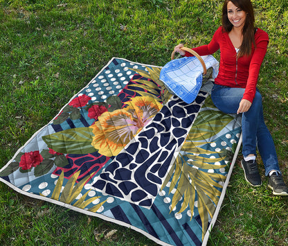 Exotic Patchwork Pattern Print Quilt