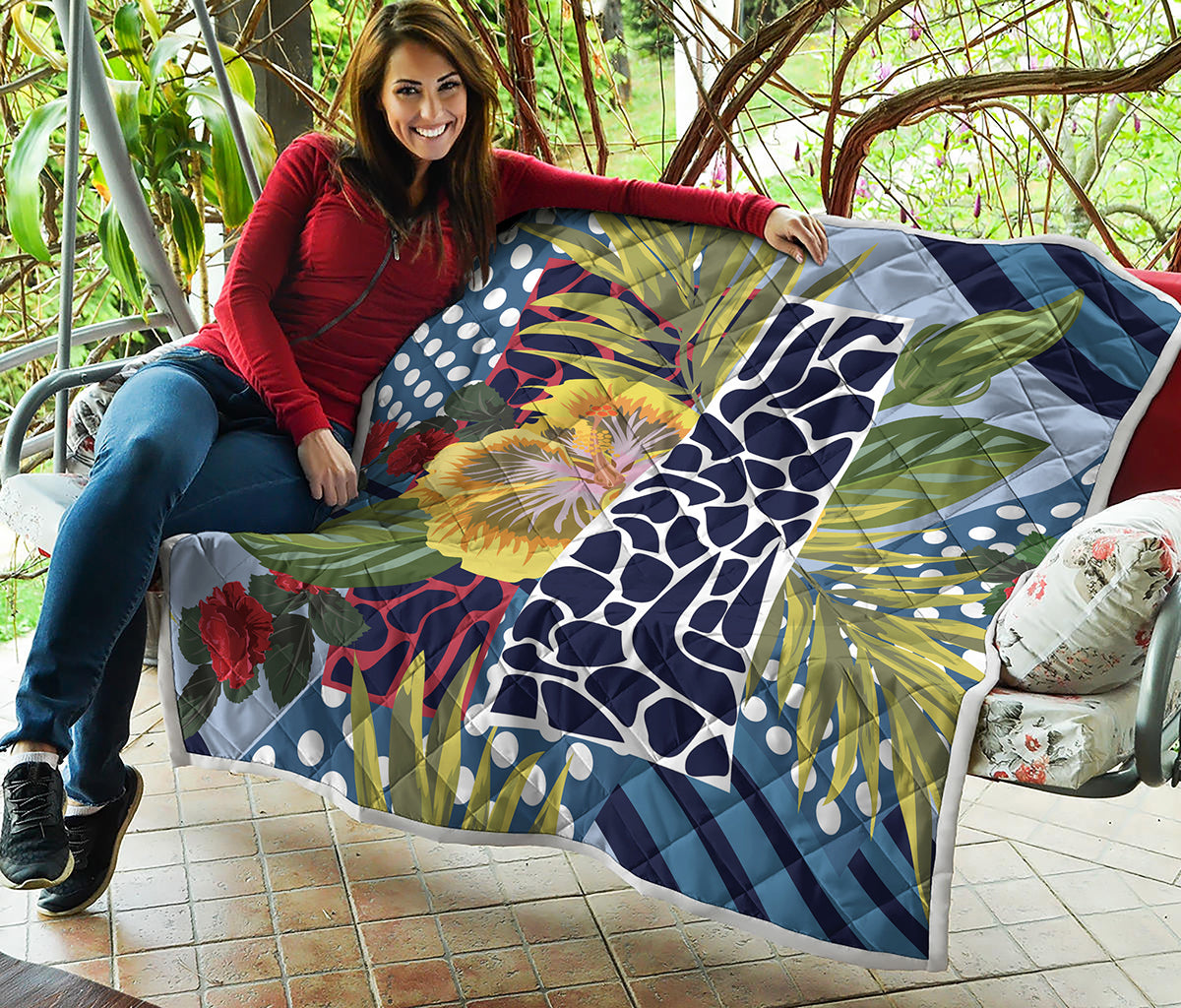 Exotic Patchwork Pattern Print Quilt