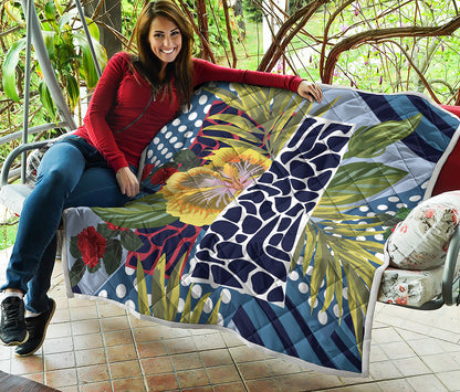 Exotic Patchwork Pattern Print Quilt