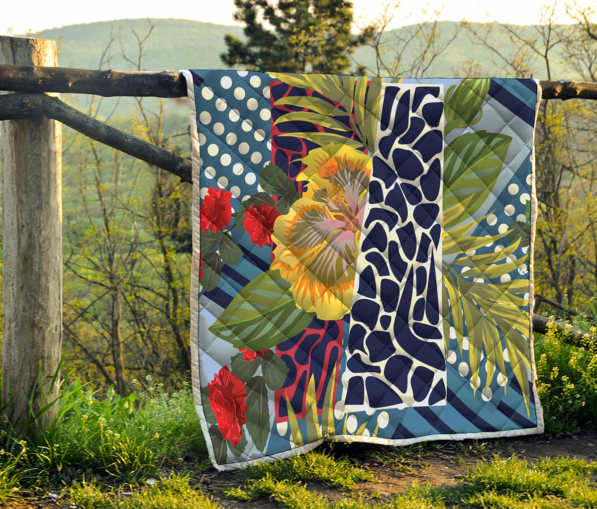 Exotic Patchwork Pattern Print Quilt