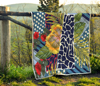 Exotic Patchwork Pattern Print Quilt