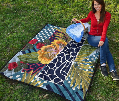 Exotic Patchwork Pattern Print Quilt