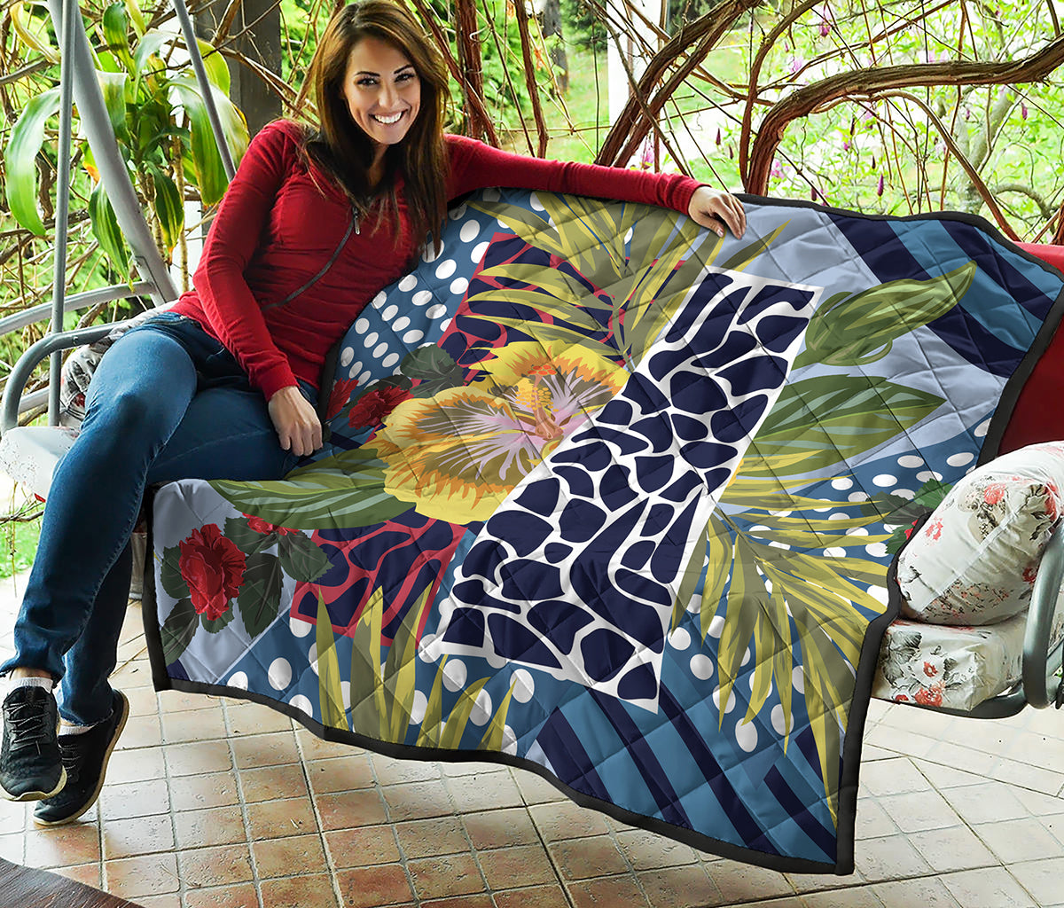 Exotic Patchwork Pattern Print Quilt