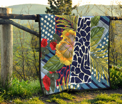 Exotic Patchwork Pattern Print Quilt