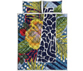 Exotic Patchwork Pattern Print Quilt Bed Set
