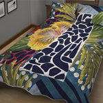 Exotic Patchwork Pattern Print Quilt Bed Set