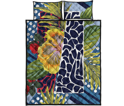 Exotic Patchwork Pattern Print Quilt Bed Set